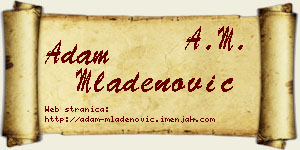Adam Mladenović vizit kartica